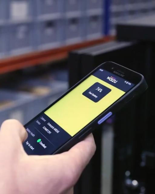 Melding lage batterij op datalogic mobiele apparaat